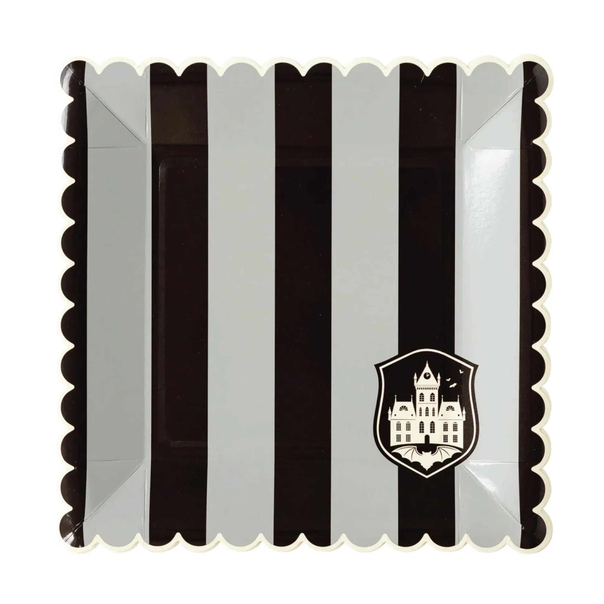 Academy Emblem Striped Square Dessert Plates 8ct