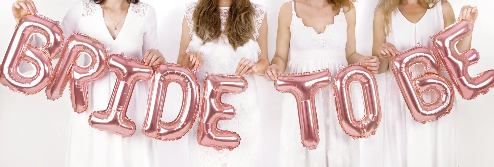 Air-Filled Rose Gold Bride to Be Balloon Banner