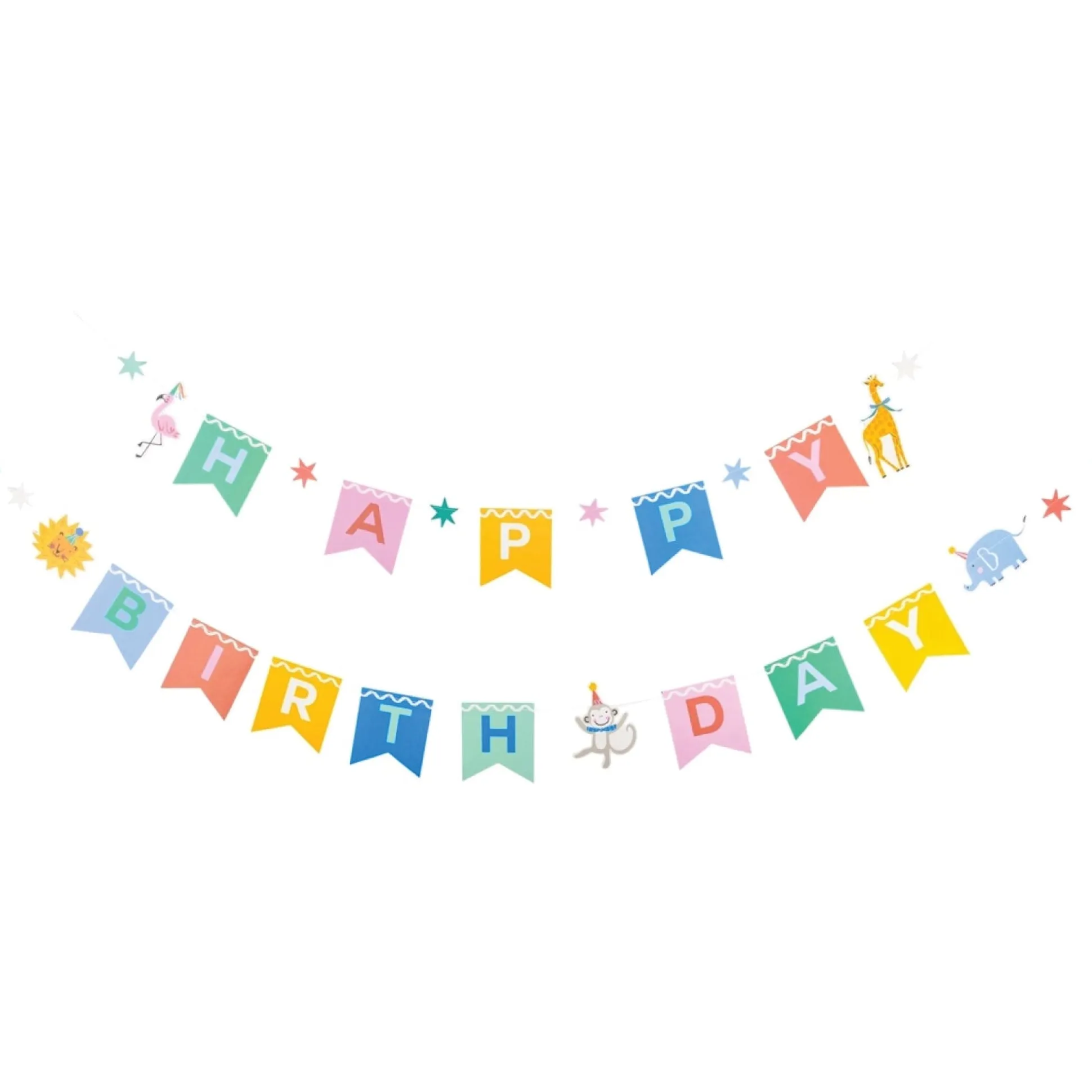 Animal Party Happy Birthday Banner Set