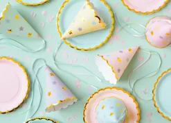 Assorted Pastel Star Party Hats 6ct