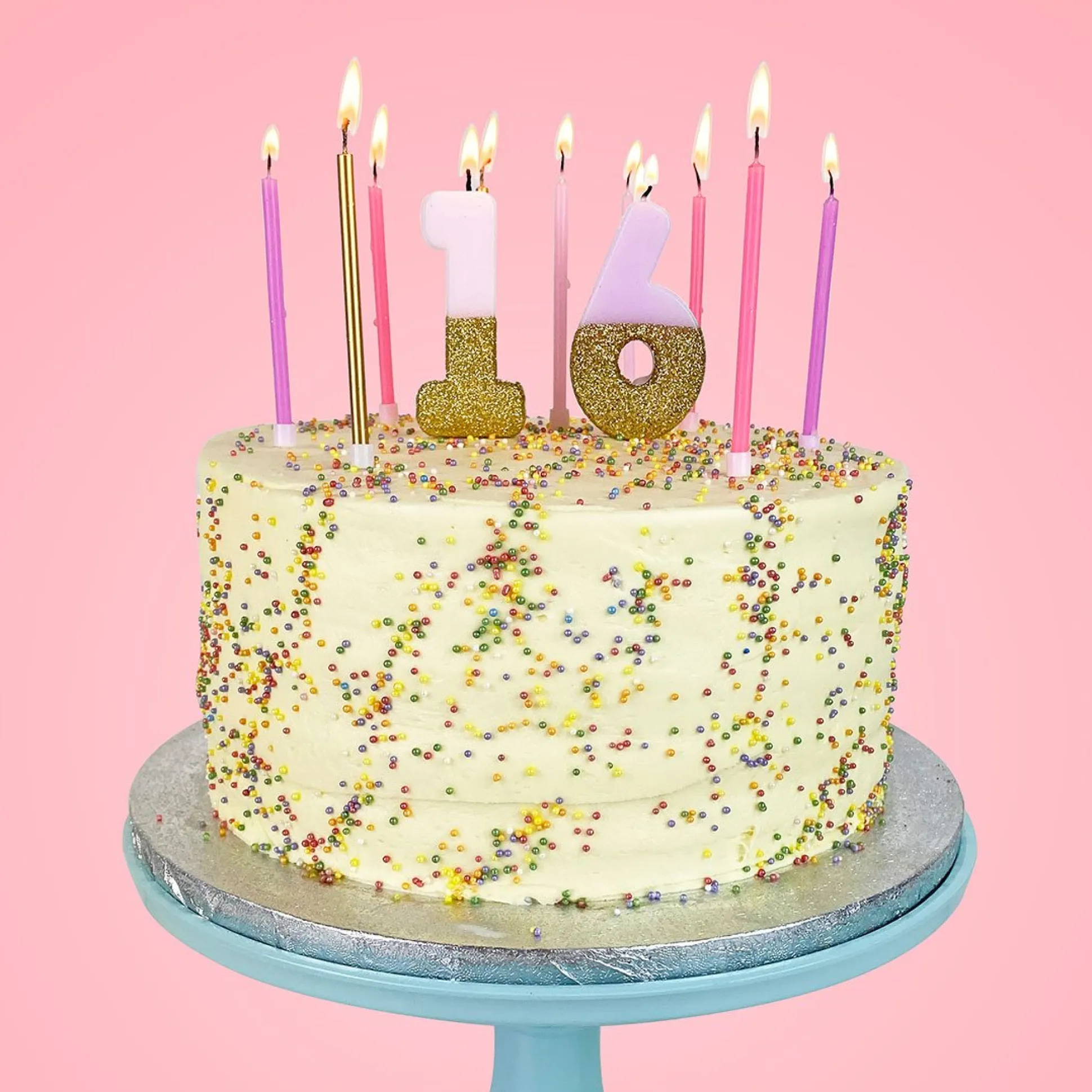 Assorted Pink Birthday Candles
