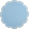 Baby Blue Scallop Paper Placemats 12ct