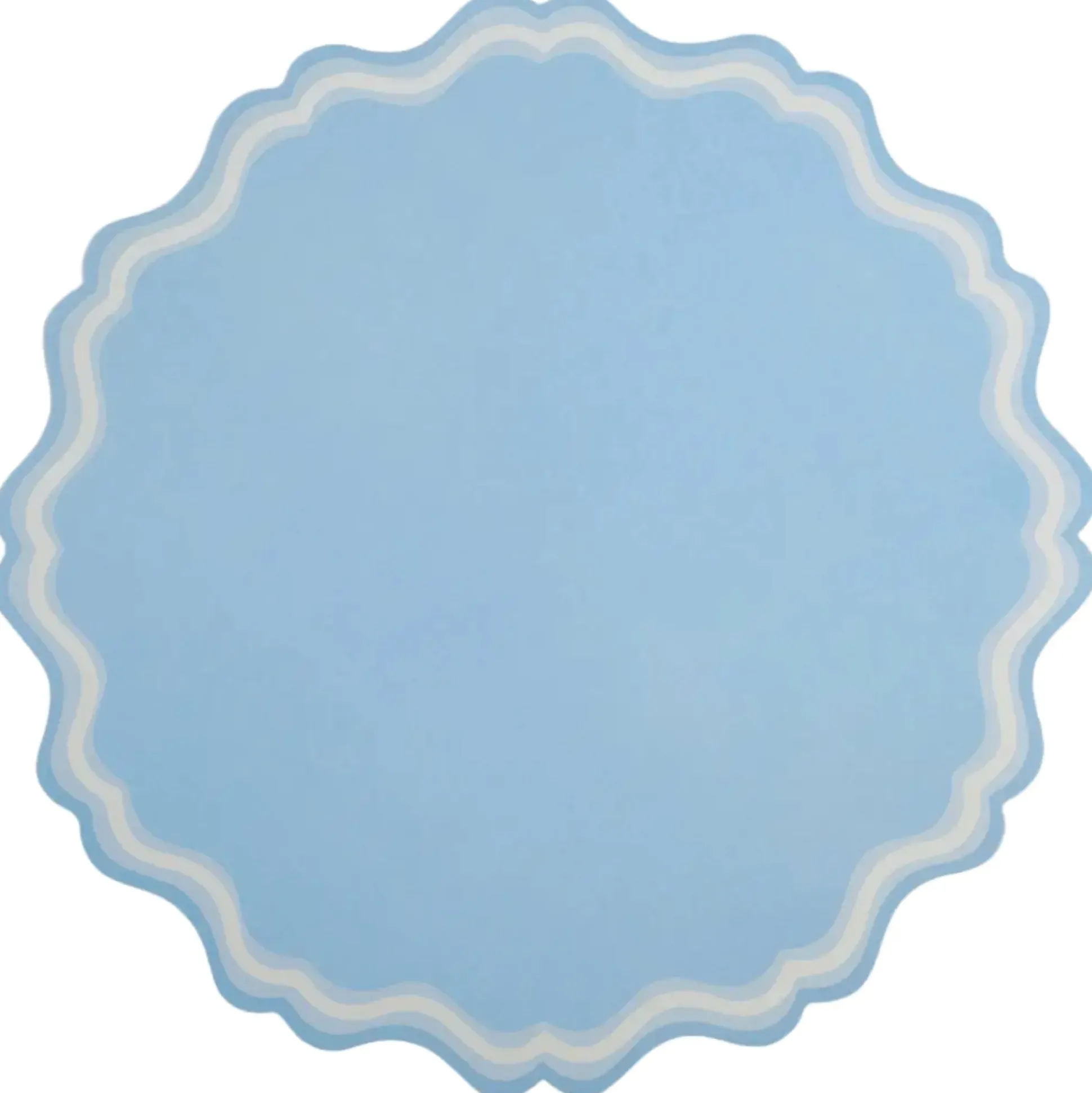 Baby Blue Scallop Paper Placemats 12ct