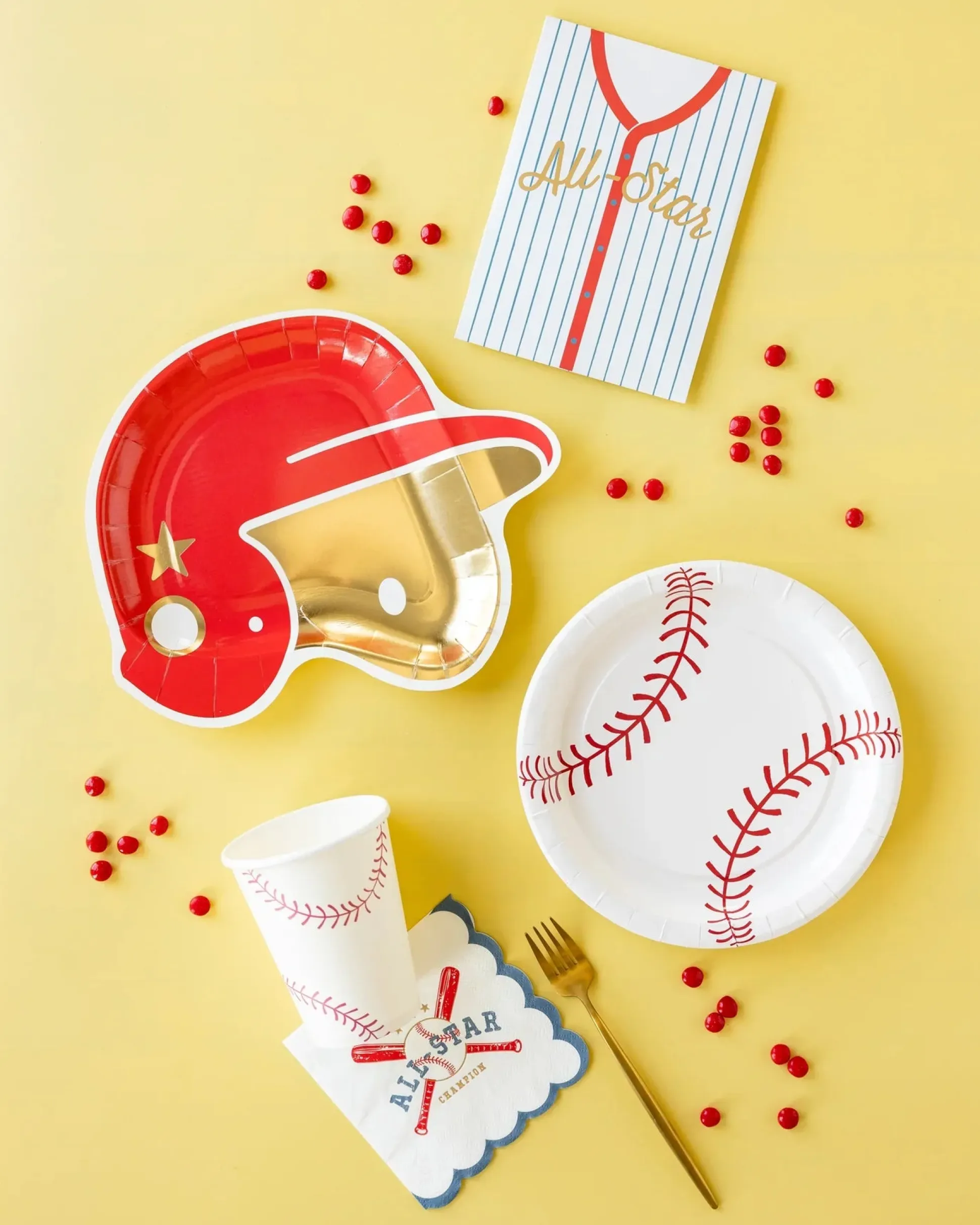 Baseball Helmet Lunch Plates 8ct