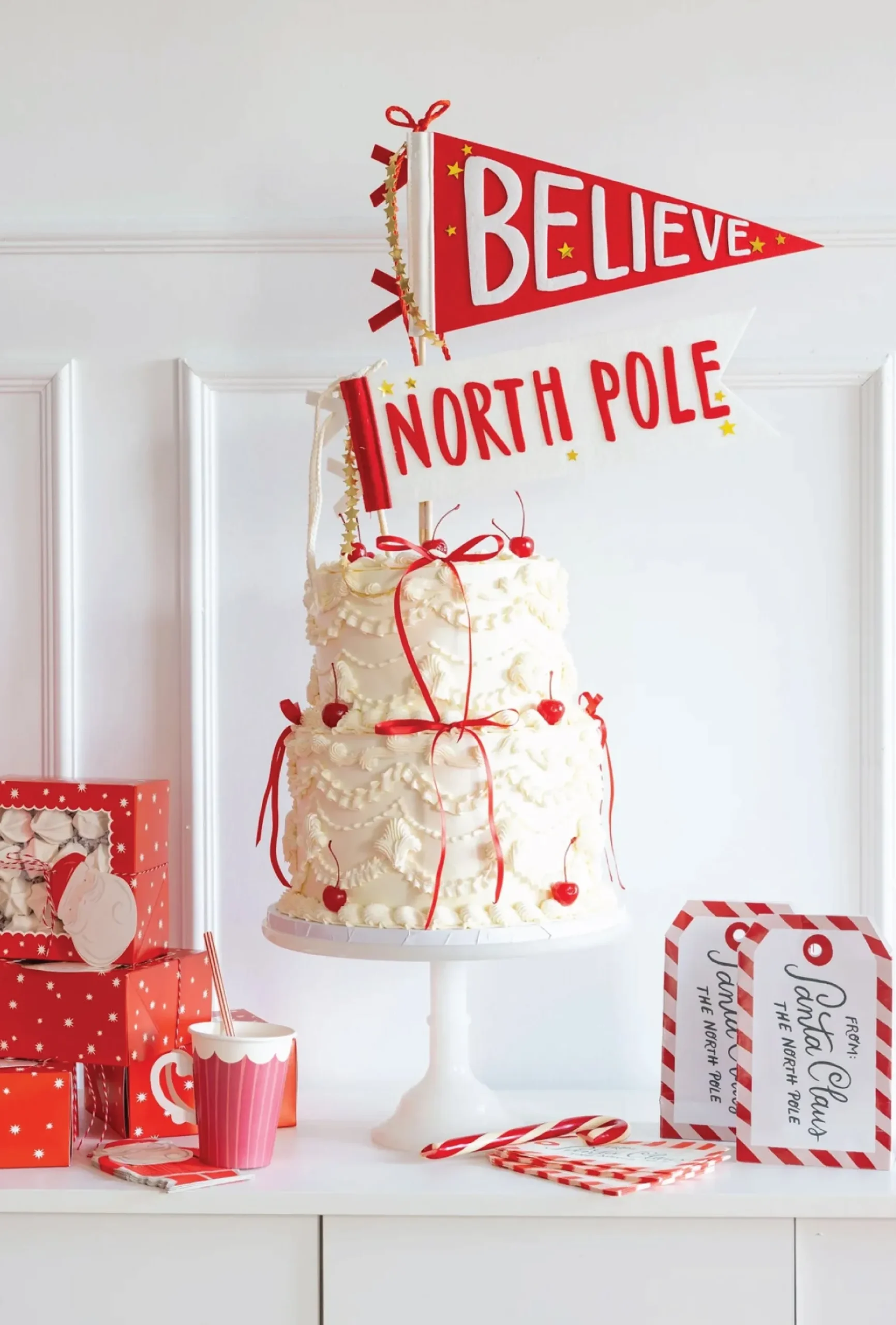 Believe & North Pole Felt Pennant Set