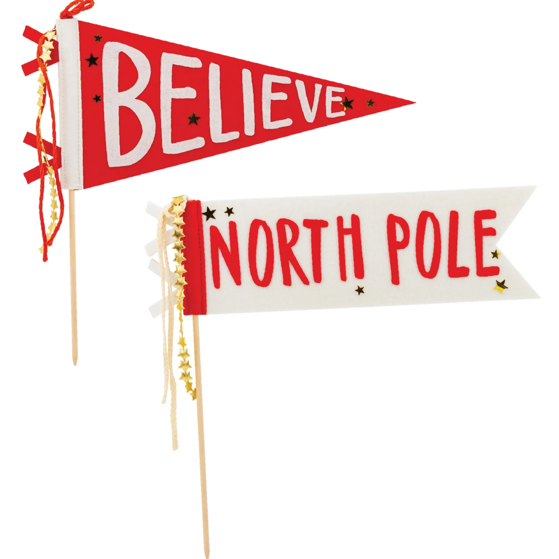 Believe & North Pole Felt Pennant Set