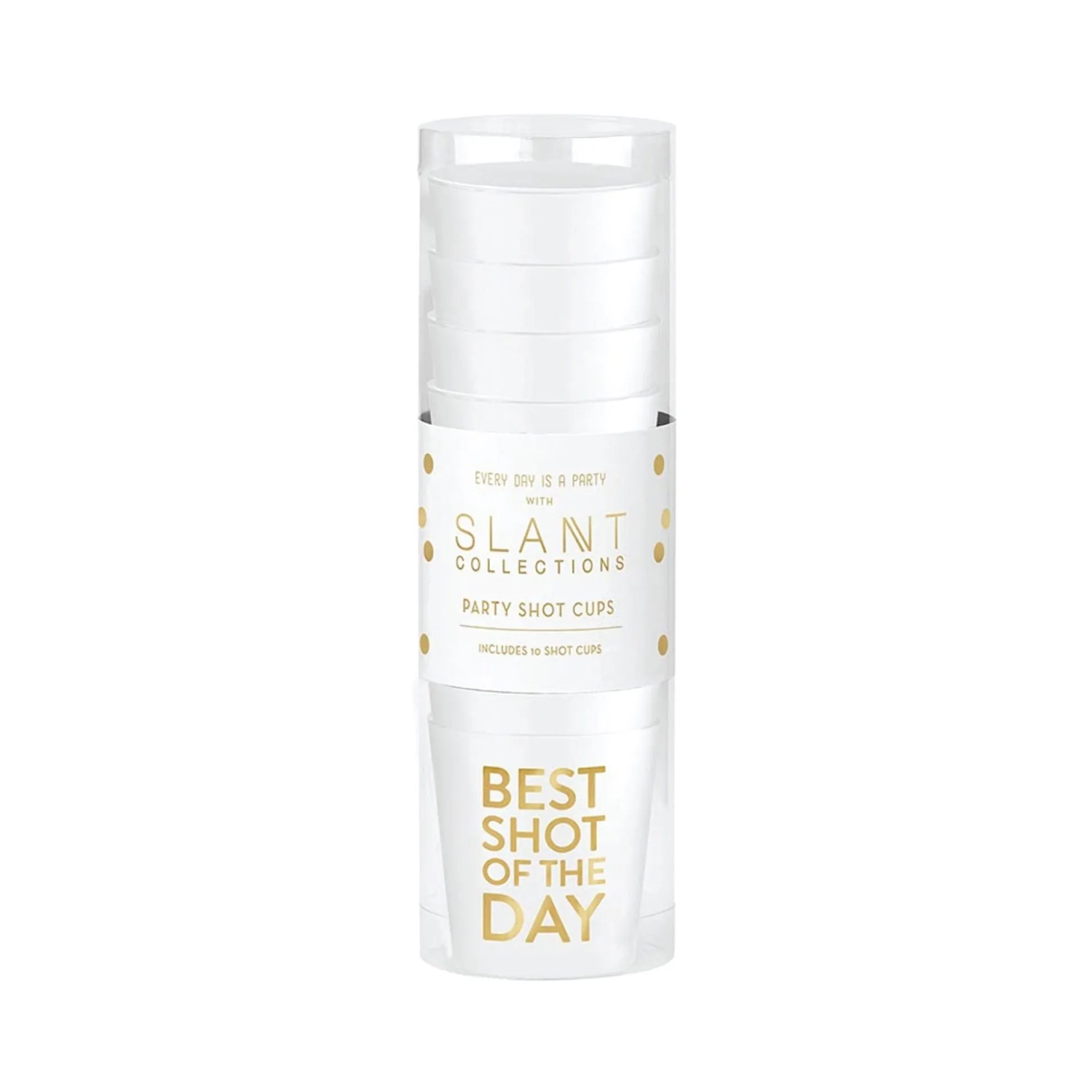 Best Shot of the Day White Plastic Shot Cups 10ct