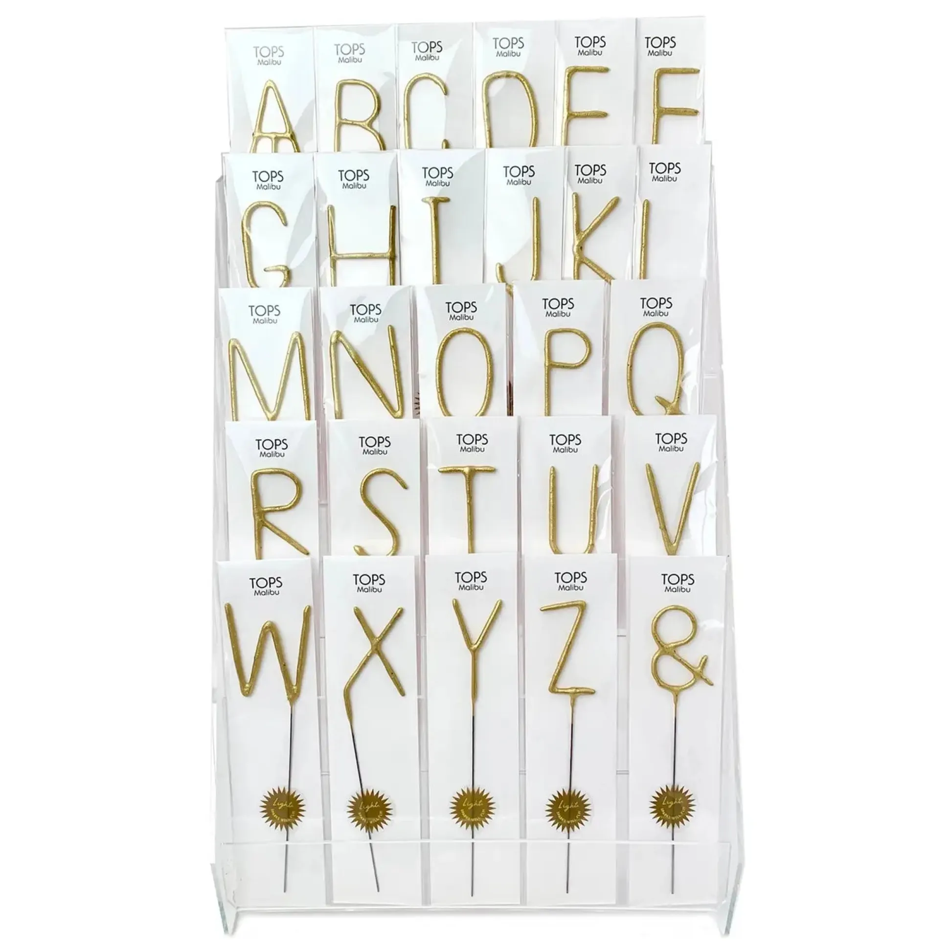 Big Golden Sparkler Letters, A-Z, &