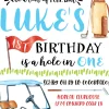 Birdie & Eagles Golf Birthday Party Invitation