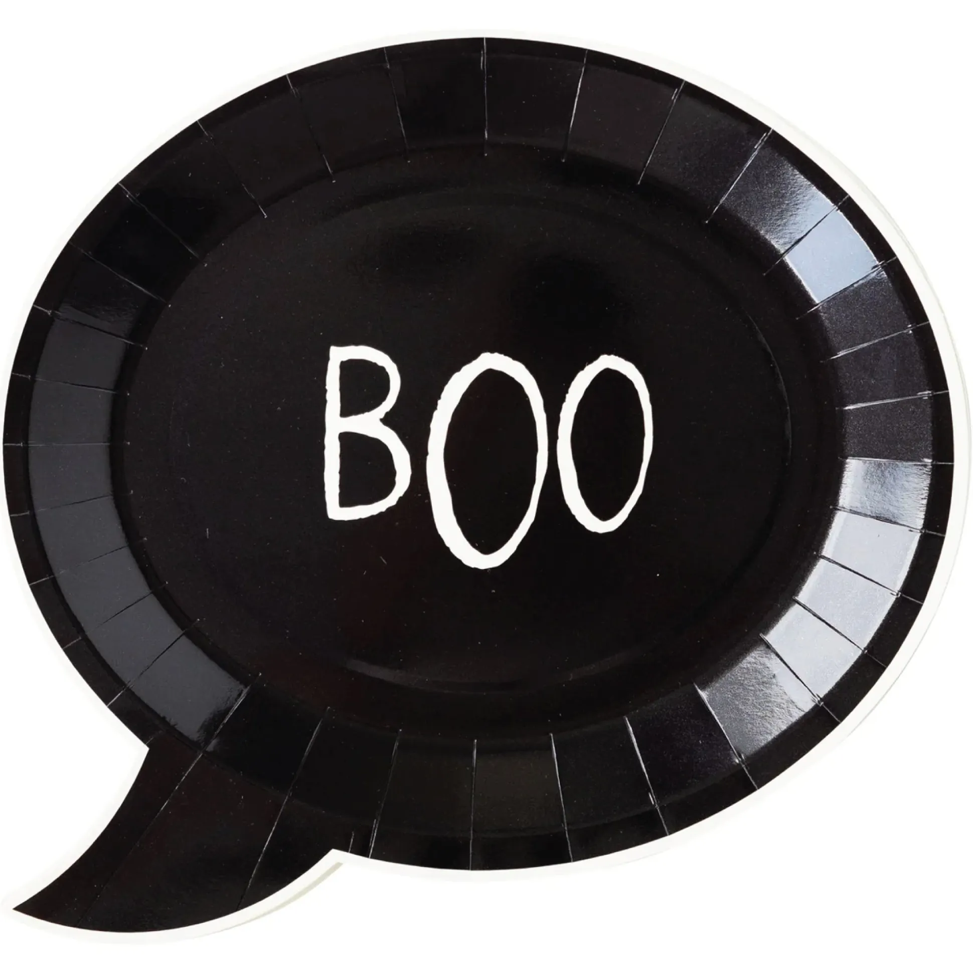 Black Boo Halloween Lunch Plates 8ct