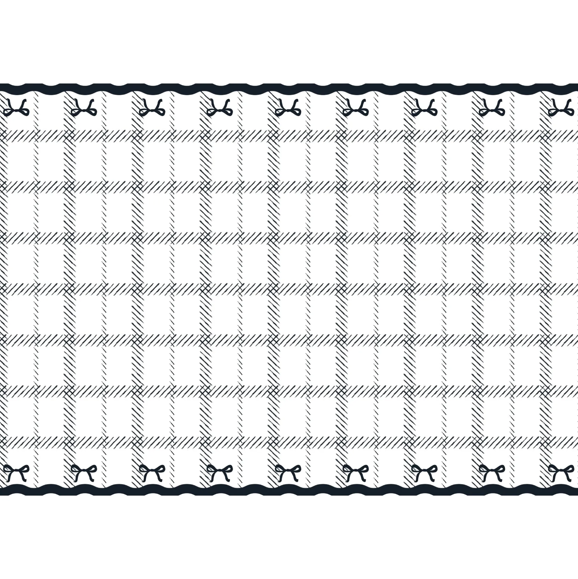 Black Bow Paper Table Cover