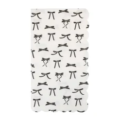 Black Bow Pattern Guest Towels 24ct