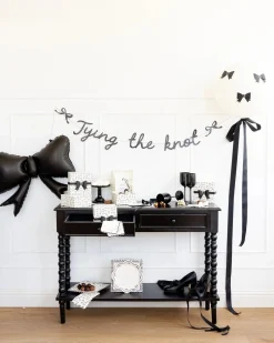 Black Bow Pattern Guest Towels 24ct