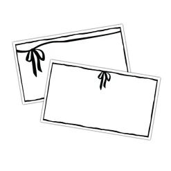 Black Bow Place Cards 36ct