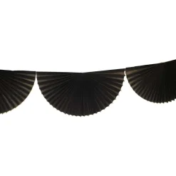 Black Bunting Fan Garland 10ft