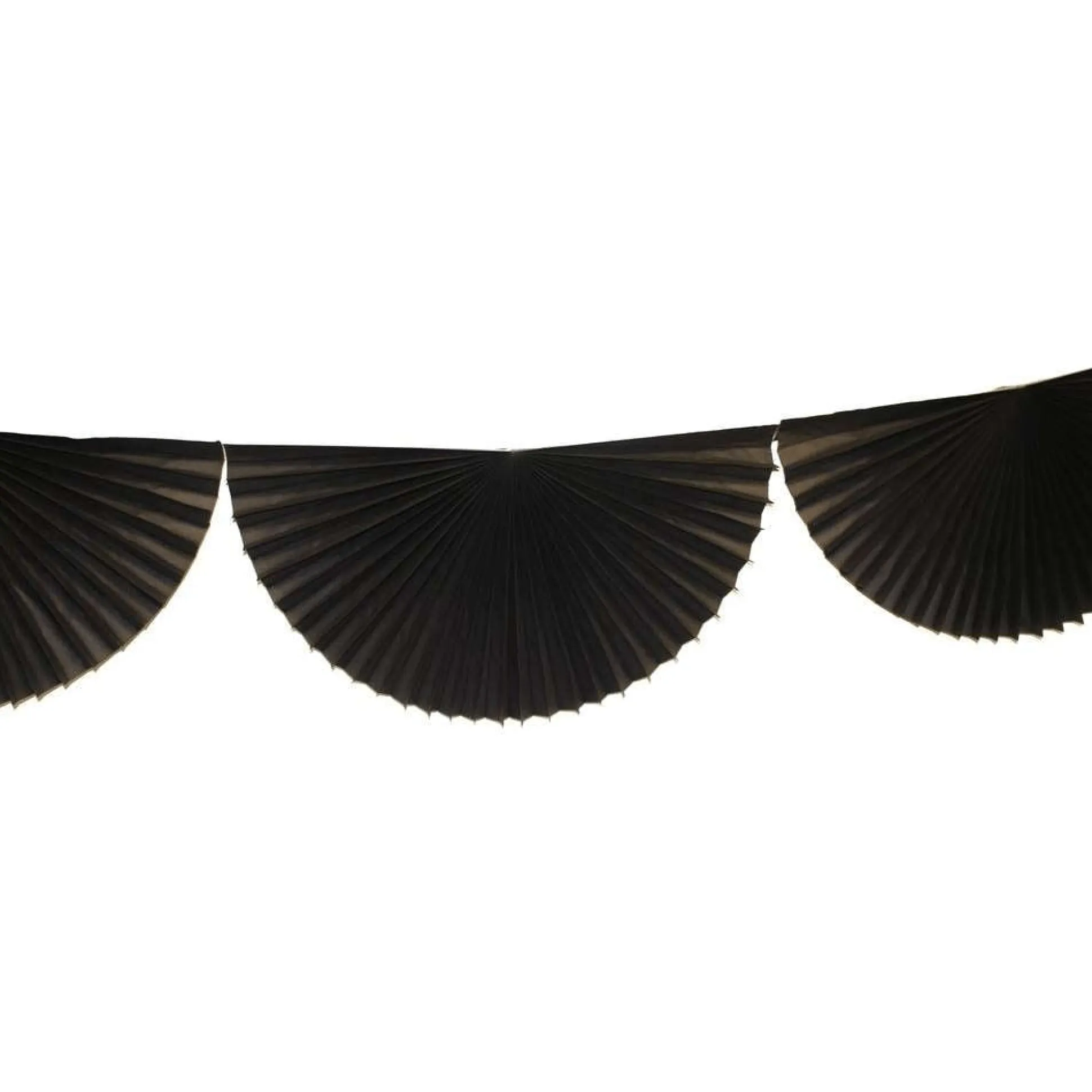 Black Bunting Fan Garland 10ft