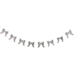 Black & Cream Bow Banner 7ft
