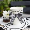 Black & Cream Bow Party Cups 8ct