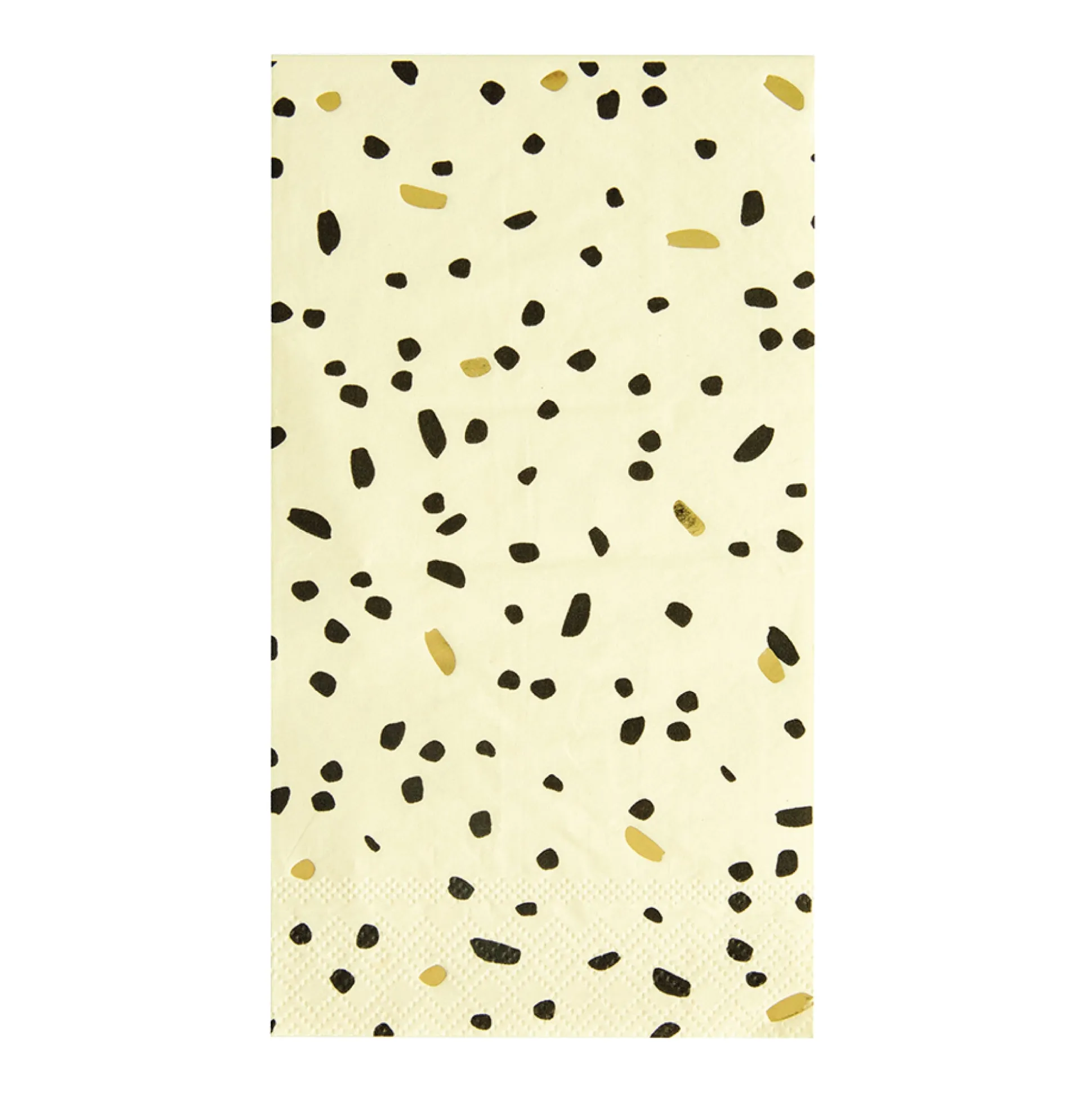 Black & Cream Dot Guest Towels 16ct