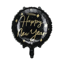 Black Happy New Year Foil Balloon
