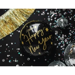 Black Happy New Year Foil Balloon