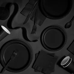 Black Paper Dessert Napkins 20ct