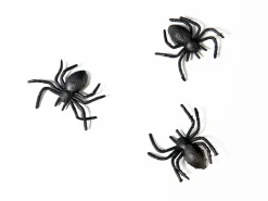 Black Plastic Spiders 10ct
