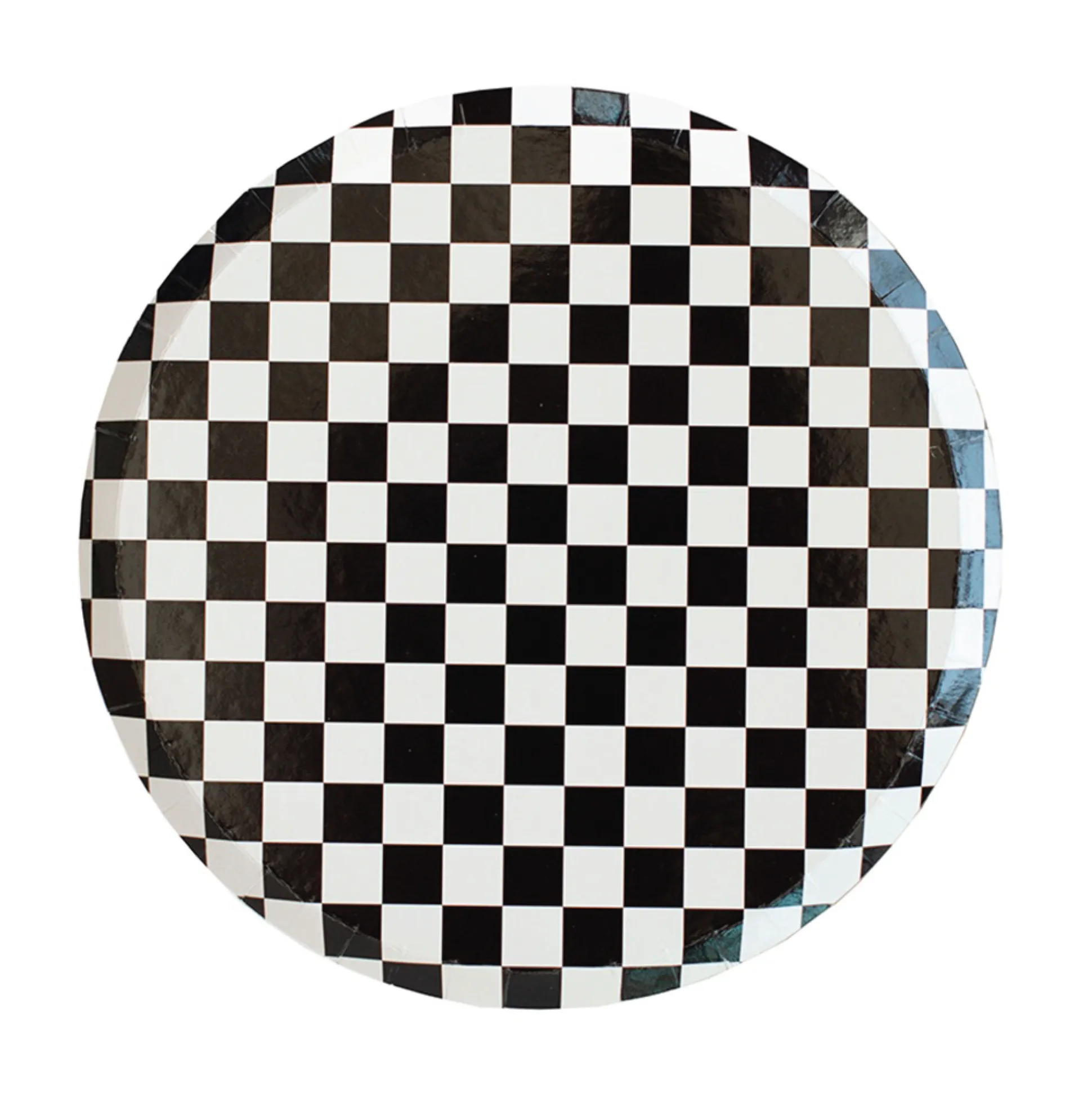 Black & White Checkered Dessert Plates 8ct