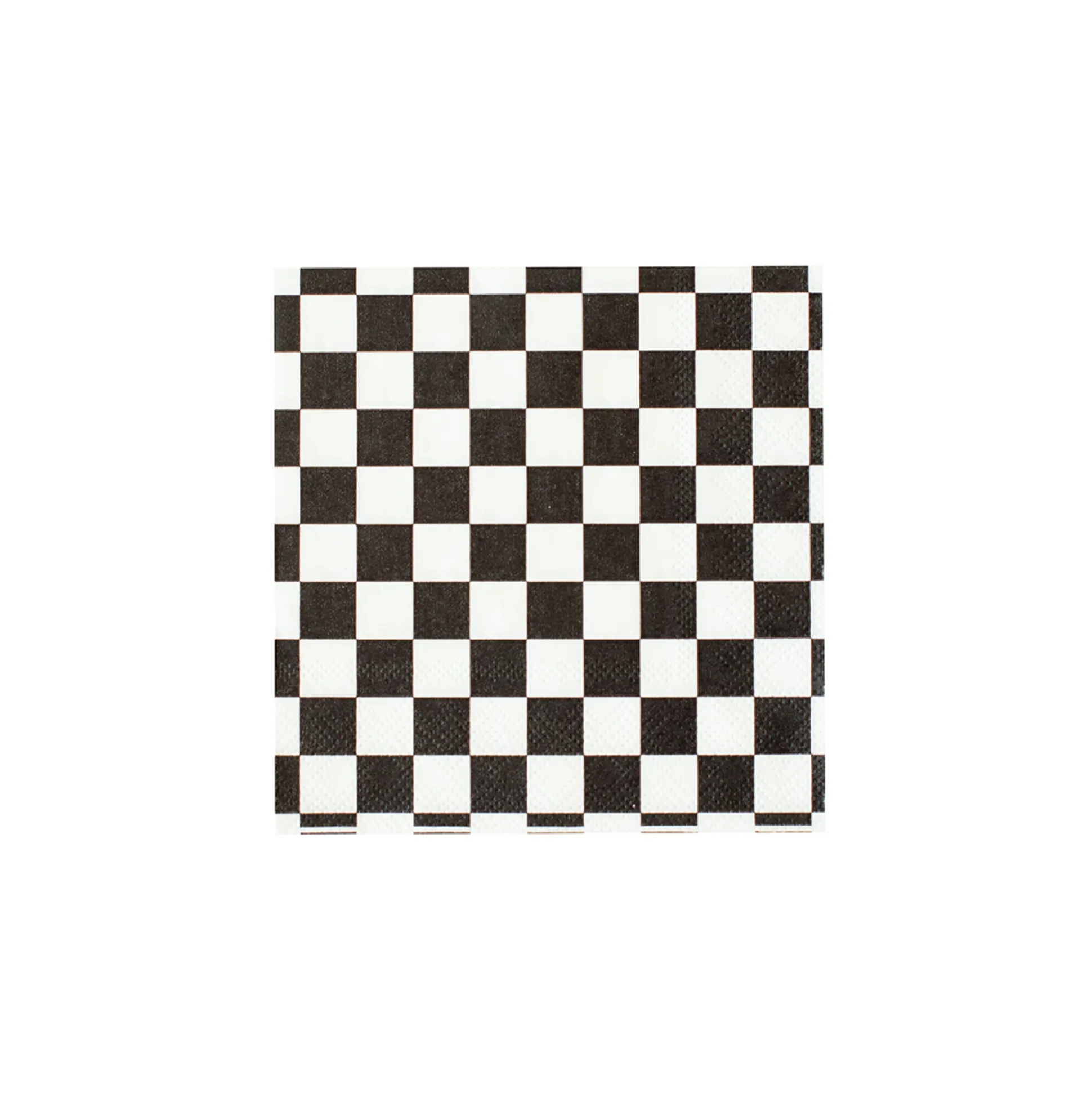 Black & White Checkered Dessert Napkins 20ct