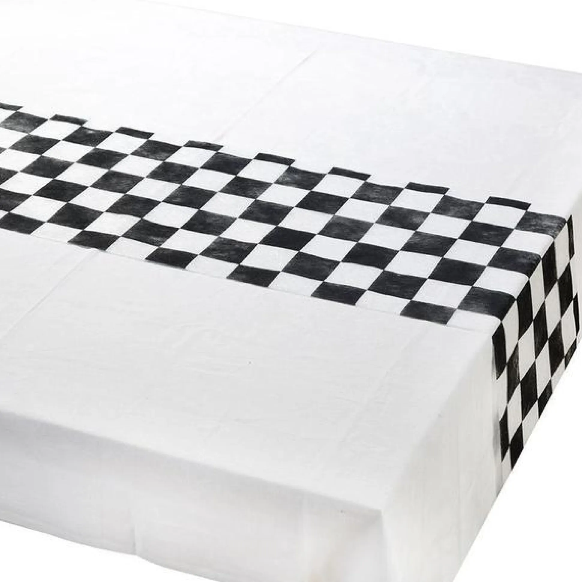 Black & White Check Table Runner 6.5ft