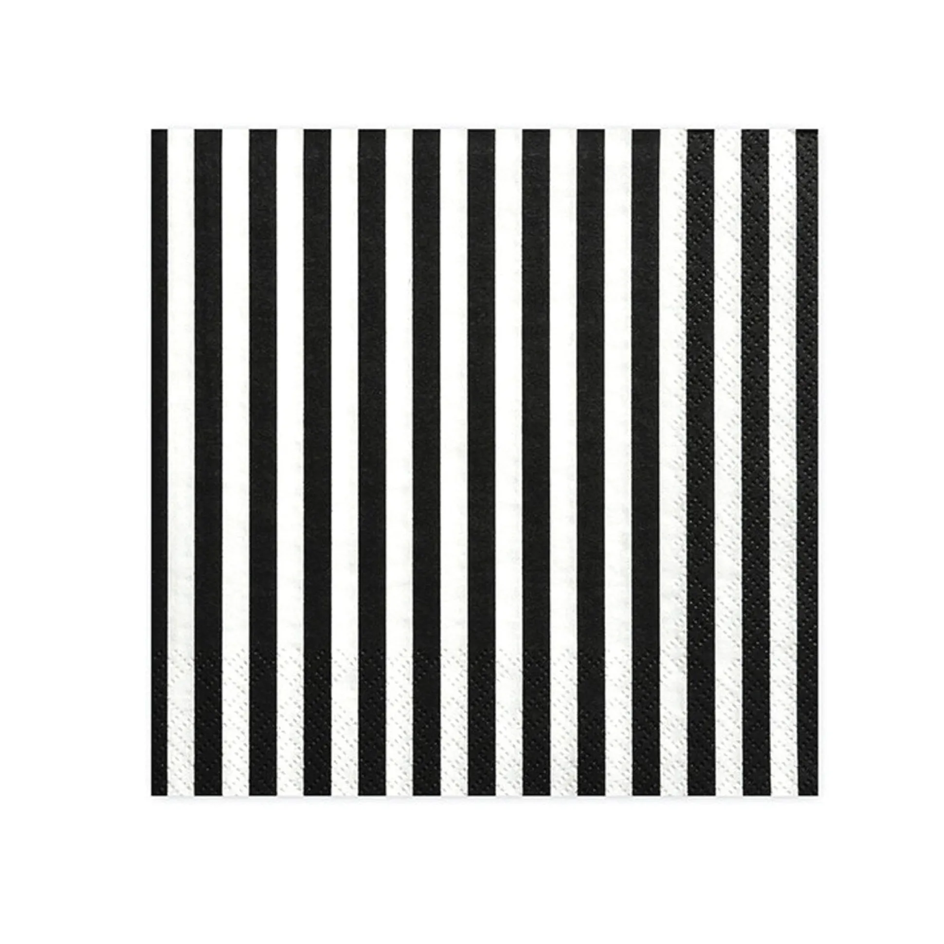Black & White Striped Lunch Napkins 20ct