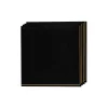 Black with Gold Stripe Dessert Napkins 20ct