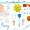 Blue Baby Icon Dessert Napkins 20ct