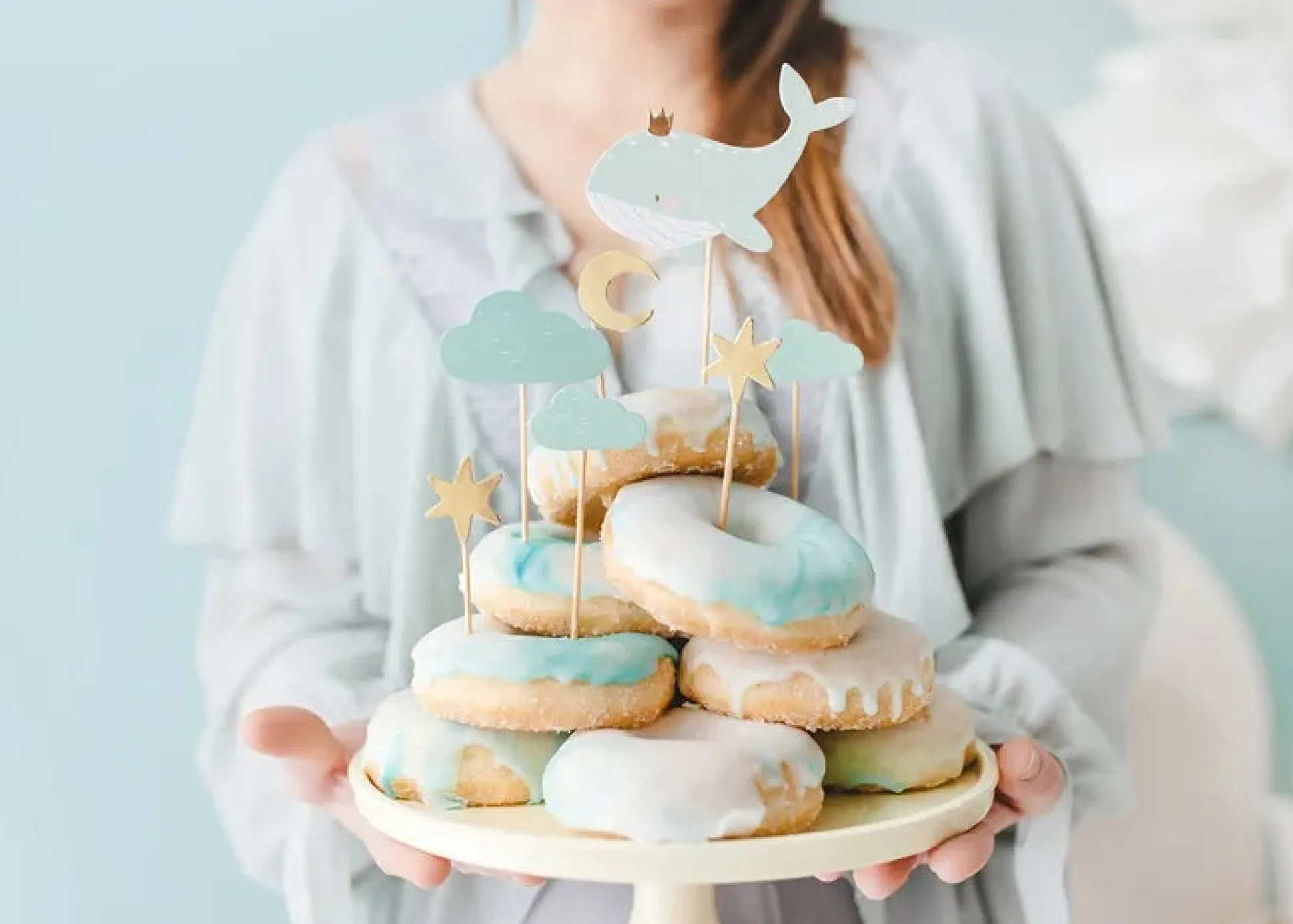 Blue Baby Whale Cake Toppers 7ct
