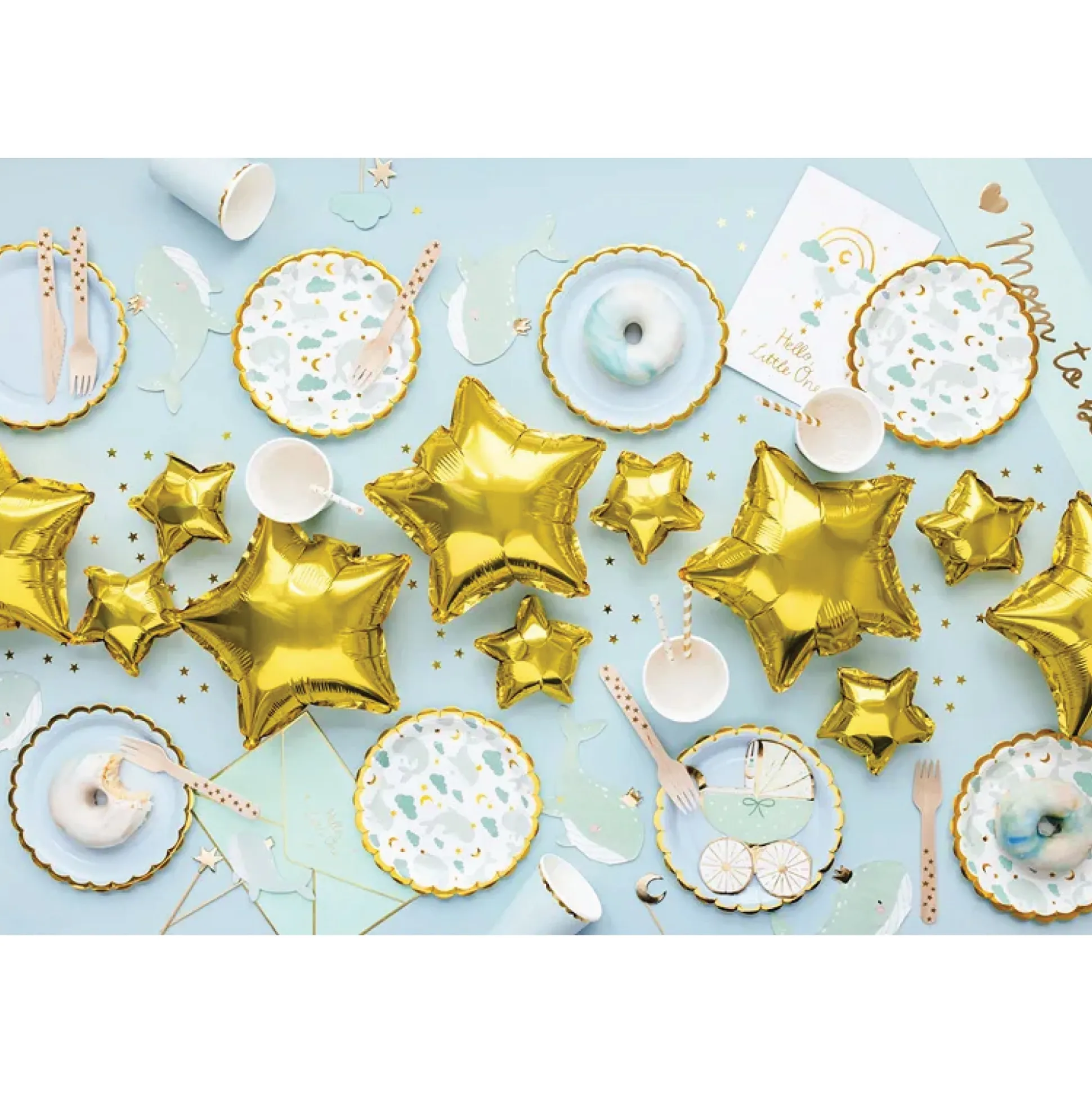 Blue Baby Whale Dessert Plates 6ct