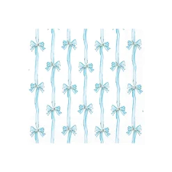 Blue Bow Stripes Lunch Napkins 20ct