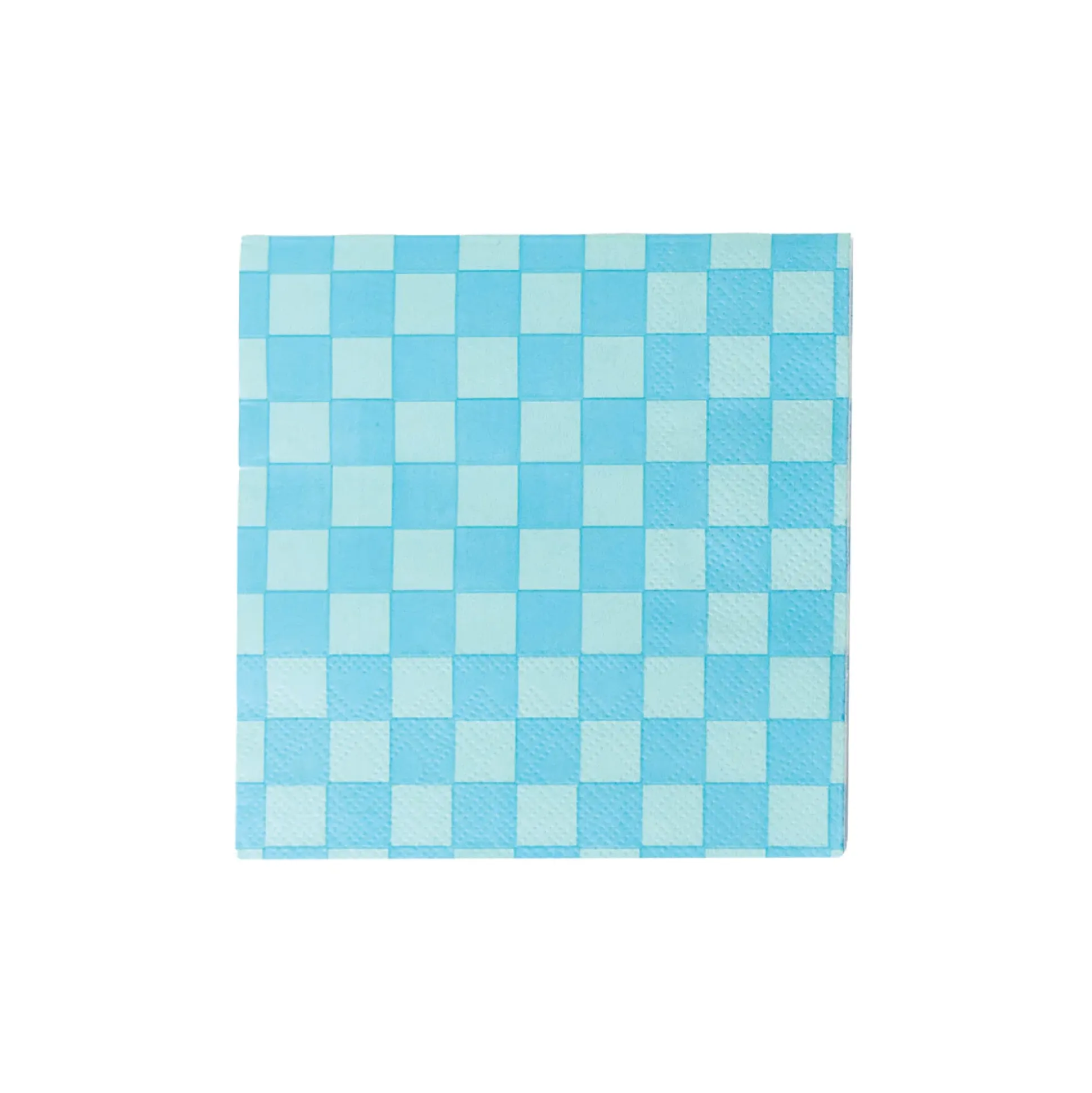 Blue Checkered Dessert Napkins 20ct
