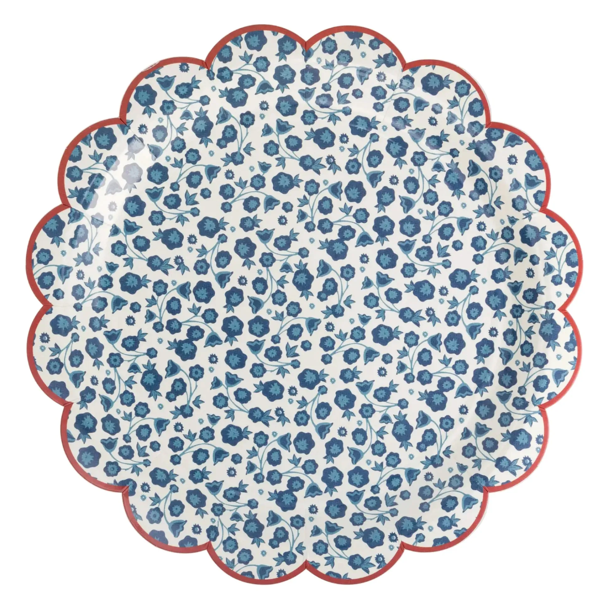 Blue Ditsy Floral Lunch Plates 8ct
