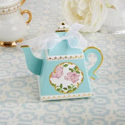 Blue Floral Tea Time Favor Boxes 24ct