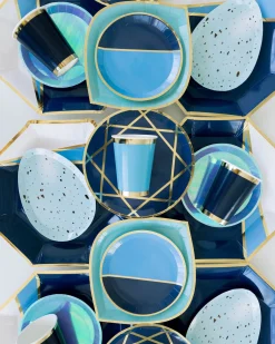 Blue & Gold Markle Dessert Napkins 20ct