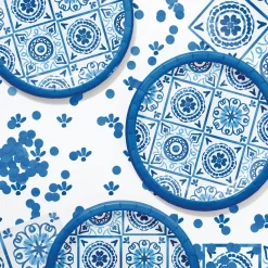 Blue Mediterranean Tile Dessert Napkins 16ct