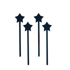 Blue Star Acrylic Drink Stirrers 4ct