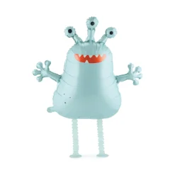 Blue Walking Alien Foil Balloon 23in