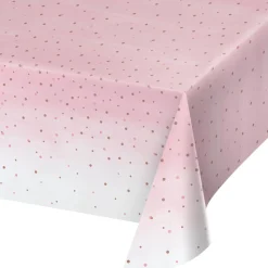 Blush and Rose Gold Plastic Table Cover