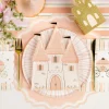 Blush Pink Scallop Paper Placemats 12ct