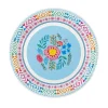 Boho Floral Paper Lunch Plates 12ct