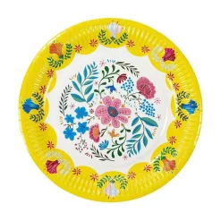 Boho Floral Paper Lunch Plates 12ct