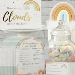 Boho Rainbow Baby Shower Advice Cards & Baby Shower Game