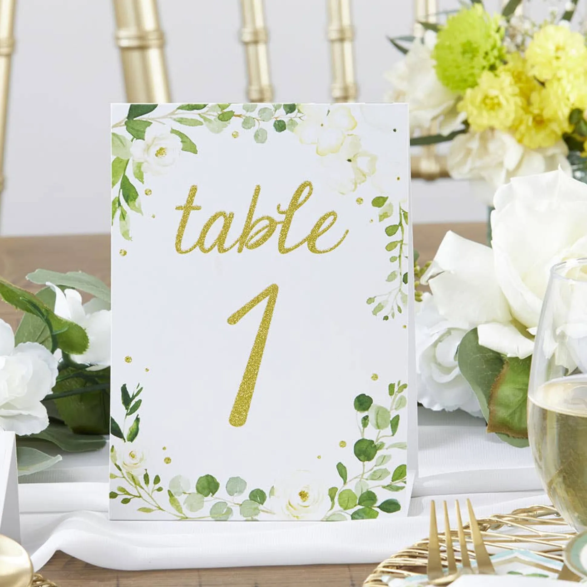 Botanical Garden Wedding Table Numbers (1-25)