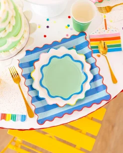 Bright Birthday Ric Rac Edge Dessert Plates 8ct